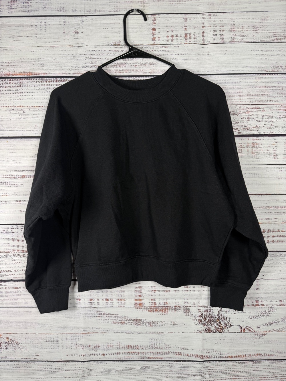 Old Navy SoComfy Black Cropped Sweatshirt Women's Small Petite